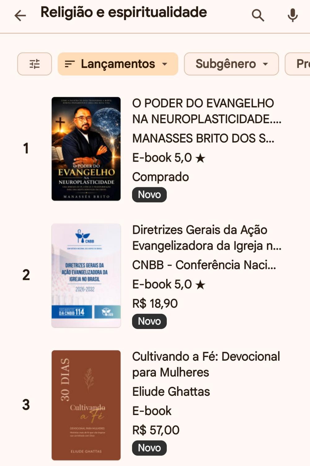 1º lugar em Lançamentos Religião e Espiritualidade